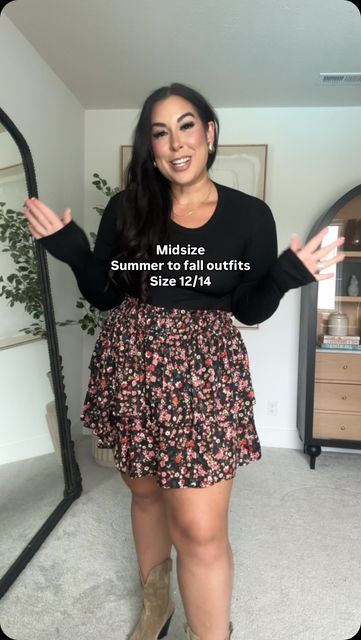 BONNIE WYRICK on Instagram: "Let’s style 5 midsize outfits you can wear now and later! Sharing my midsize summer to fall style with bra friendly dresses, skorts, and sweater knits! Use code BONNIEW20 at @pinklily 🤍  Comment PINK to have these midsize outfits sent to you!   Midsize outfits, pre fall outfits, fall dresses, summer dresses, summer outfits, midsize mom style, size 12, size 14" Midsize Date Outfit, Fall Midsize Outfits 2024, Midsize Mini Skirt Outfit, Midsize Skirt Outfit, Bonnie Wyrick, Mid Size Fashion For Women, Pre Fall Outfits, Midsize Summer, Now And Later