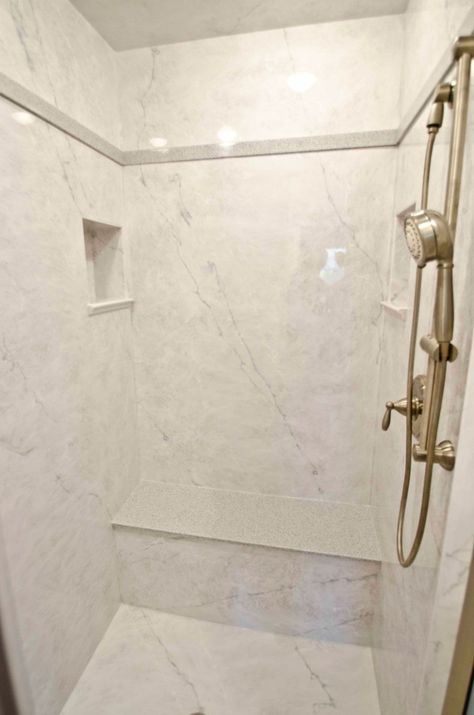 Bathroom Shower Walls Granite Granite can be a admirable accession to abounding bathrooms. It can additionally be difficult to advance if it is installed in the battery or on the Check more at https://wenime.net/bathroom-shower-walls-granite/ Cultured Marble Shower Walls, Bathroom Granite, Cultured Marble Shower, Granite Shower, Marble Shower Walls, Shower Grout, Bathroom Shower Panels, Granite Bathroom, Bathroom Shower Walls