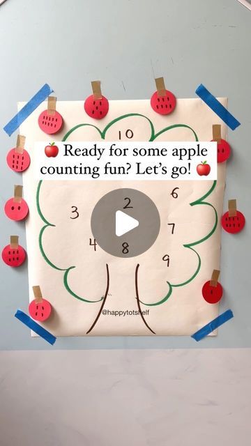 Fynn Sor | Happy Tot Shelf on Instagram: "A playful way to practice counting! 🍎🌳 Count the apple seeds and paste the apple on the matching number! 
👍🏻 Ideal for kids aged 3 to 5. 
🍎 Want more fun fall-themed activities? Comment ‘FALL’ below, and I’ll send you a list of our favorite autumn-inspired activities!
🍂 Who’s ready for Fall? 😊

#HomeLearning #PreschoolFun #HandsOnLearning #MathForKids #preschoolactivities #earlymaths #earlylearning" Fall Number Activities, Autumn Kindergarten, Child Activities, Fall Math, Number Activities, Themed Activities, Autumn Inspired, Apple Seeds, Ready For Fall