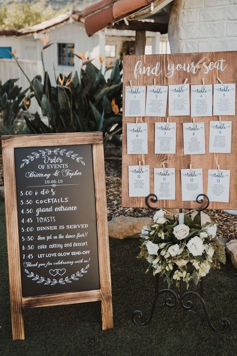 Order Of Events Wedding Sign Rustic, Day Of Events Wedding Sign, Wedding Signs Order Of Events, Wedding Schedule Signs, Wedding Schedule Ideas, Schedule Wedding Sign, Wedding Schedule For Guests, Wedding Day Schedule Sign, Schedule Of Events Wedding