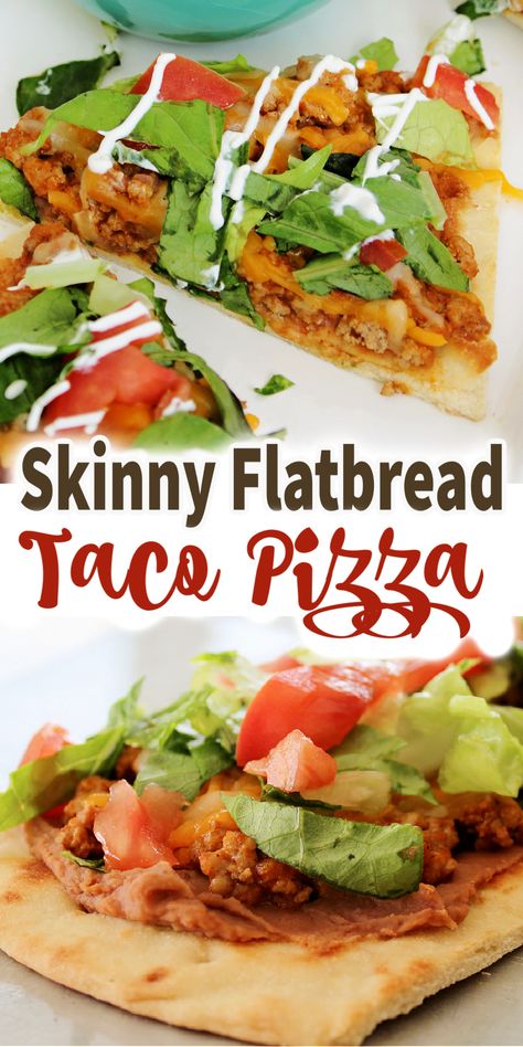 Low Calorie Flatbread Pizza, Flatbread Taco Pizza, Healthy Taco Pizza, Weight Watchers Flatbread Pizza, Weight Watchers Flatbread, High Protein Pizza Toppings, Weight Watchers Pizza Recipes, Low Calorie Flatbread Recipes, Healthy Flatbread Recipes