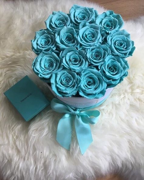 Flower Sleeves, Subha Bakhair, Luxury Roses, Rosen Box, Flowers Bouquet Gift, Turquoise Flowers, Beautiful Flower Arrangements, Luxury Flowers, Blue Roses