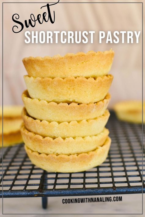 Shortcrust Pie Recipes, Sweet Crust Pastry Recipe, Sweet Short Pastry Recipes, Sweet Short Crust Pastry Recipes, Short Pastry Recipes, Tart Base Recipe, Short Crust Pastry Recipes Desserts, Shortcrust Pastry Recipe, Short Crust Pastry Recipes