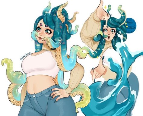 Creature Concept Art, Mermaid Art, Cute Art Styles, Character Design References, Art Inspiration Drawing, Funky Art, Character Portraits, A Name, Creature Art