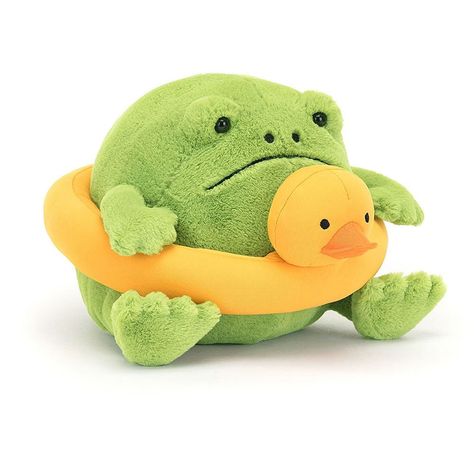 Ricky Rain Frog Rubber Ring Jelly Cat Animals, Ricky Rain Frog Jellycat, Ricky The Rain Frog, Jelly Cat Frog, Stuffies Aesthetic, Ricky Rain Frog, Duck Things, Grumpy Frog, Duck Rubber