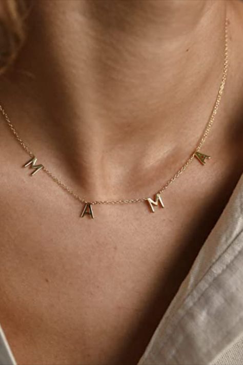 The Mama Letter Necklace represents the empowerment of motherhood. A gift to that special mother hen figure in your life and make her day!
#tewiky #mamagift #gift #necklaces #jewellery #tewikyjewellery Popular Necklaces, Mama Necklace, Necklaces Gold, Dainty Gold Necklace, Gold Jewelry Necklace, Mothers Day Gifts, Gold Choker Necklace, Mom Necklace, Choker Necklaces