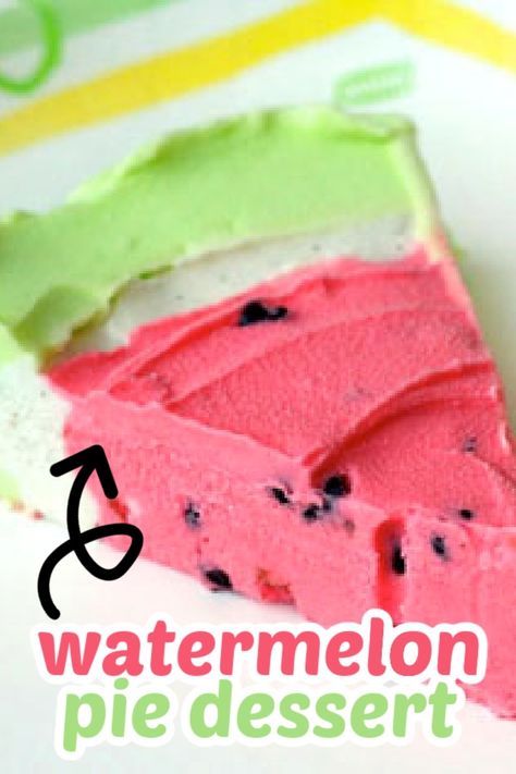 Watermelon Ice Cream Cake, Watermelon Pie Recipes, Watermelon Dessert Ideas, Watermelon Recipes Dessert, Watermelon Desserts, Carnival Snacks, Summer Pies, Watermelon Ideas, Watermelon Dessert