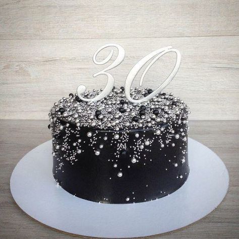 Black Theme Cake, Black Cake Design, Black Cake Ideas, 16th Birthday Cake For Girls, Black Birthday Cake, Black And White Cake, 25th Birthday Cakes, Men Over 50, Birthday Gifts For Men