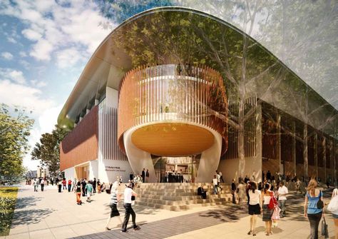 Hassell designs new law school for Macquarie University | ArchitectureAU Cross Laminated Timber, Graduate Scholarships, Macquarie University, International Scholarships, Student Numbers, Concrete Building, Free Education, Natural Ventilation, School Building