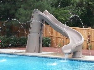 Swimming Pool Slides Diy, Pool Slides Inground, Slide For Pool, Pool Slide Diy, Inground Pool Slides, Pool Waterslide, Cheap Non-slip Slides For Pool, Pool Items, Non-slip Slides For Pool