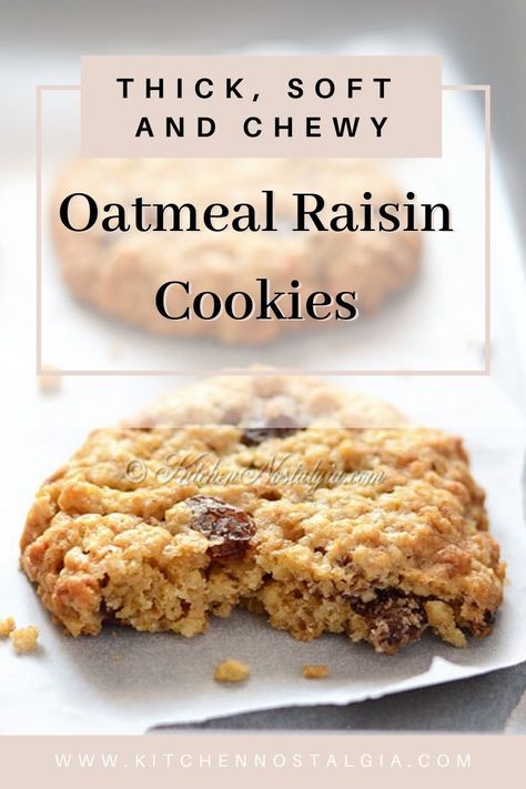 Soft Chewy Oatmeal Raisin Cookies, Oatmeal Craisin Cookies, Craisin Cookies, Oatmeal Raisin Cookies Recipe, Raisin Cookies Recipe, Chewy Oatmeal Raisin Cookies, Traditional Easter Desserts, Cookie Recipes Oatmeal Raisin, Oatmeal Raisin Cookies Chewy