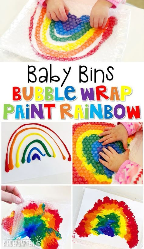 Rainbow Craft, Rainbow Activities, Infant Classroom, Baby Sensory Play, Baby Art Projects, Baby Play Activities, Nursery Activities, Toddler Art Projects, Toddler Arts And Crafts