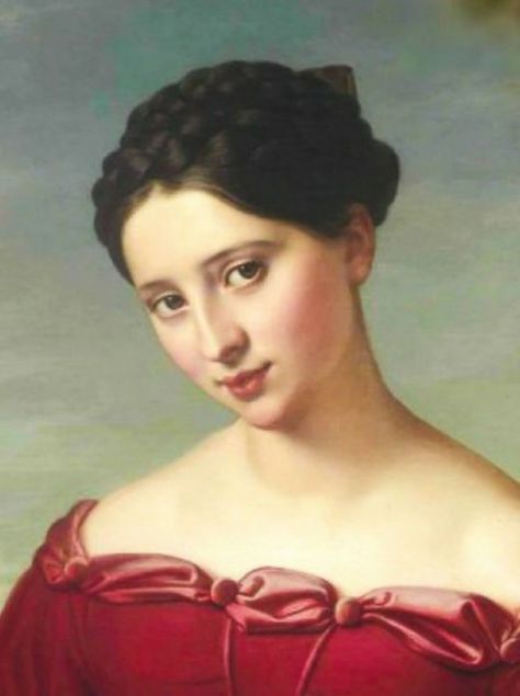 eduard friedrich leybold - Google Search Women Portrait, Elegant Lady, Vintage Women, New Ideas, Red Dress, History, Red, Hair