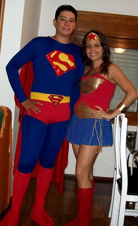 Superman and Wonder Woman at Carnival! Superman And Wonder Woman, Woman Cosplay, Wonder Woman Cosplay, Couples Costumes, Superman, Cheer Skirts, Carnival, Wonder Woman, Wonder