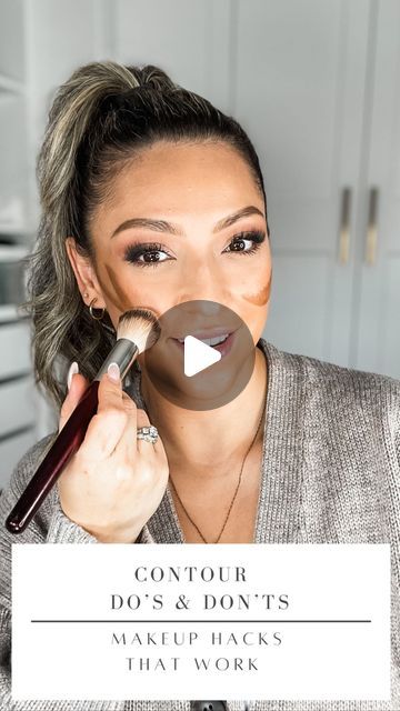 Karla Kazemi on Instagram: "✨Save this Contour hack! If you want to learn an easy contour technique 🪄 Contour do’s and don’ts for a lift 🙌 Comment “LINK” and I’ll send you all the links to the product straight to your DM’s. @makeupbymario soft sculpt shaping stick @thebkbeauty brush @shopolaeda necklace ➡️code: KARLA15 for 15% off Ib: @ericataylor2347 💕 . . . . #contour #contouring #cheeklift #facelift #makeuphacks Contour lift, makeup, how to contour" How To Wear Contour, Contour Makeup To Slim Face, How To Apply Contour And Highlight, Slim Face Contouring, Contour And Highlight Tutorial, Step By Step Contouring For Beginners, How To Highlight And Contour Your Face, How To Contour Your Cheeks, Contour For Round Faces