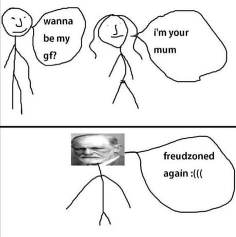 freudzone Psych Memes, Ap Psych, Psychology Memes, Philosophy Memes, Psych Major, Non Existent, Nerdy Jokes, Ap Psychology, Psychology Humor