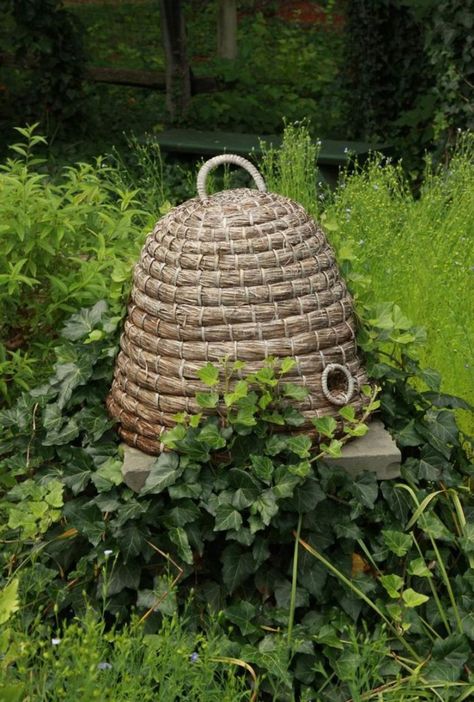 Bee Skeps, Bee Skep, Tiny Cottage, Fine Gardening, Cottage In The Woods, Bee Mine, Backyard Inspiration, Save The Bees, Bees Knees