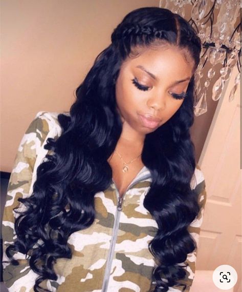 Bridal Hair Half Up Black Women, Black Bride Hairstyles Half Up Half Down, Half Up Half Down Wedding Hair Black, 2023 Updos, Peinados Recogidos, Sew Ins, Quick Weave, Hair Laid, Curly Bob Hairstyles