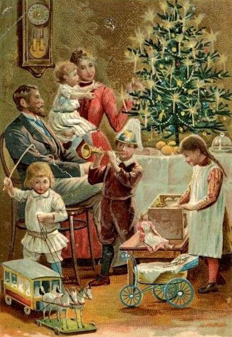 Victorian Christmas Traditions - The Camden Watch Company Victorian Images, Victorian Christmas Cards, Štědrý Den, Images Noêl Vintages, Christmas Picture, Vintage Christmas Images, Old Christmas, Old Fashioned Christmas, Antique Christmas