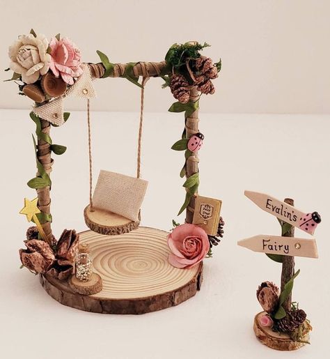 Fairy House Crafts, Desain Buklet, Baby Ballerina, Fairy Garden Crafts, Fairy Crafts, Fairy Wands, Diy Fairy, Fairy Garden Diy, Miniature Crafts