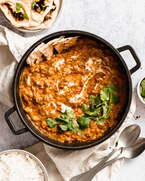 Red Lentil Akoho Sy Voanio, Instant Pot Red Lentil Dal, Best Dahl Recipe, Red Lentil Dahl Instant Pot, Vegan Red Lentil Dahl, Coconut Lentil Dahl, Dahl Recipe Easy, Authentic Indian Dahl Recipe, Indian Red Lentil Dahl Recipe