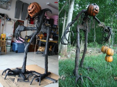 10+ Halloween Scarecrow Decorations for Fright and Fun Cornstalk Decor, Wiccan Garden, Cemetery Columns, Halloween Wishlist, Spooky Diy Halloween Decor, Doctor Party, Scarecrow Decorations, Outside Halloween Decorations, Spooky Diy