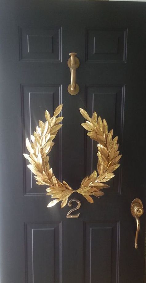 Garden, Home and Party: Door Knockers Grecian Decor, Mansard House, Roman Party, Greece Party, Laurel Wreath Crown, Greek Party, Toga Party, Sideboard Bar, Laurel Leaves