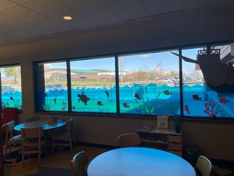 Ocean Kindergarten, Ocean Activities Preschool, Daycare Room Ideas, Kindergarten Classroom Themes, Underwater Room, Elementary Classroom Themes, Ocean Classroom, Preschool Designs, Ocean Theme Classroom