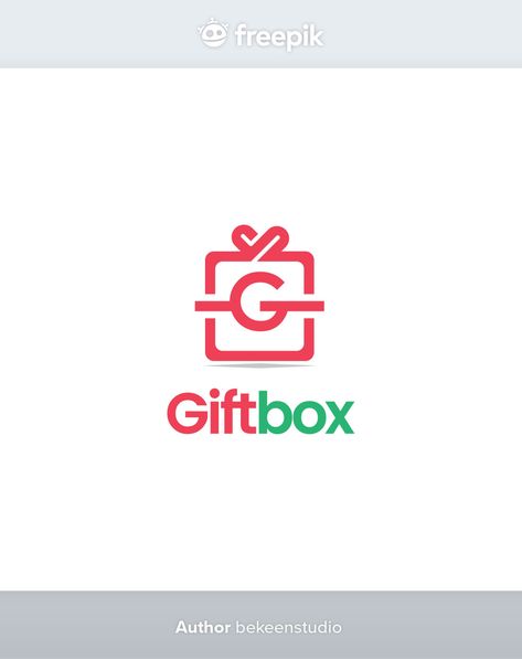 Gift Brand Logo, Gift Box Logo Design Ideas, Gift Logo Design Ideas, Box Logo Design Ideas, Gift Box Logo Design, Gift Logo Design, Gift Box Logo, Gift Shop Logo, Logo Business Design