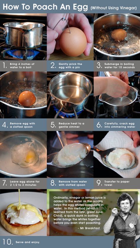 How To Poach An Egg (Without Using Vinegar) - a quick, 10-second dunk in boiling water first! Mind blown! Poach An Egg, Egg Benedict, Cooking 101, The Homestead, Homestead Survival, Poached Eggs, Boiling Water, Omelet, An Egg