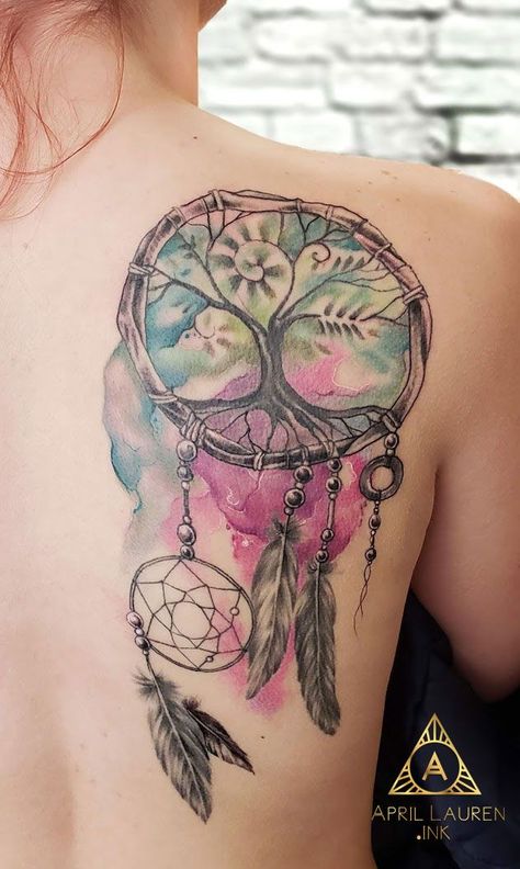 Hippie Tats, Dream Catcher Tattoos, Colorful Dream Catcher, Nature Tattoo Ideas, Cool Nature, Nature Tattoo, Dream Catcher Tattoo, Simple Tattoo, Awesome Tattoos