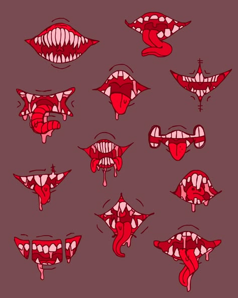 you know what i love???? cool moufs Mouth Drawing, Drawing Expressions, Poses References, Creepy Art, Drawing Base, Drawing Poses, Drawing Reference Poses, Drawing Tips, Horror Art