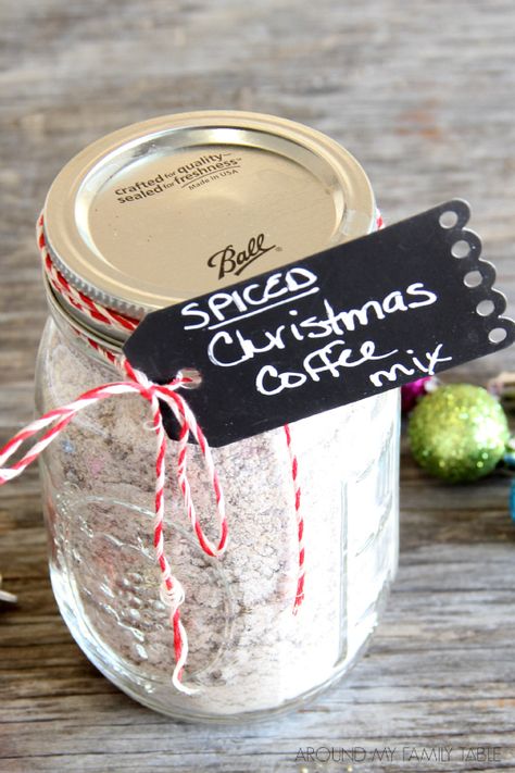 Christmas Coffee Mix Recipe, Dry Coffee Mix Recipes, Coffee Mixes Recipes, Flavored Instant Coffee Mixes, Coffee Mason Jar Gift Ideas, Expresso Powder Recipes, Coffee Mixes In A Jar, Coffee Spice Blend, Coffee Mix Recipes