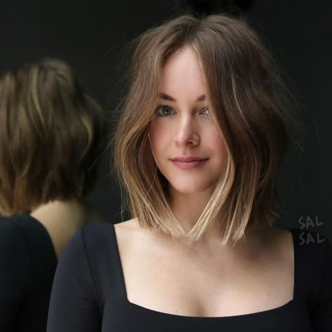 Collarbone Wavy Blunt Lob Cute Lob Haircut, Wavy Lob Haircut, Lob Hairstyle, Lob Haircut, Best Haircuts, Short Haircut, Hair Do, Hair Envy, Long Bob