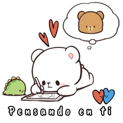 Ositos enamorados (Milk Mocha Bear) #ositos_enamorados, #te_pienso Milk Mocha Bear, Milk Mocha, Mocha Bear, Milk & Mocha, Love You Images, Special Quotes, Cute Easy Drawings, Instagram Funny, Cute Love