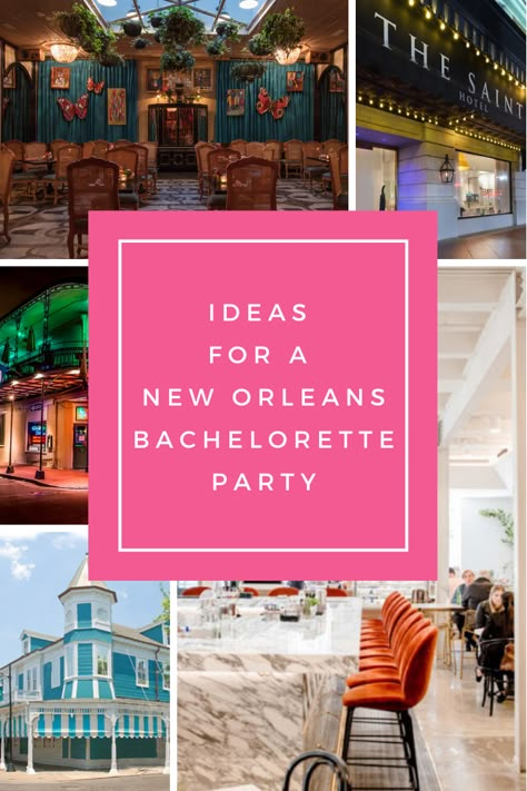 Bachelorette Party Ideas Places, Nola Bachelorette Party Itinerary, Bachelorette Party In New Orleans, Bachelorette In New Orleans, New Orleans Bachelorette Party Itinerary, Nola Bachelorette Party Decorations, Bachelorette Party Themes New Orleans, Caribbean Bachelorette Party, Bachelorette Party New Orleans