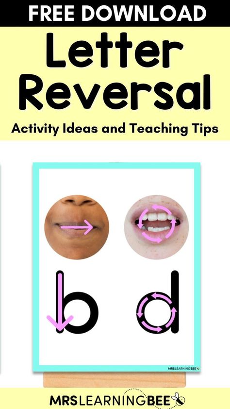 Are you looking for effective ways to help your students learn correct letter formations? Letter reversal issues and letter confusions are a common struggle for young children when they are learning to read and write, but with the right tools, we can help them to master this critical skill. I'm here to provide you with effective strategies to manage letter reversals. B And D Confusion, B And D Reversals, Letter Reversal Activities, Letter Reversal Worksheets, Teach Letter Sounds, Kindergarten Phonics Activities, Kindergarten Writing Activities, Fun Lesson Plans, B And D