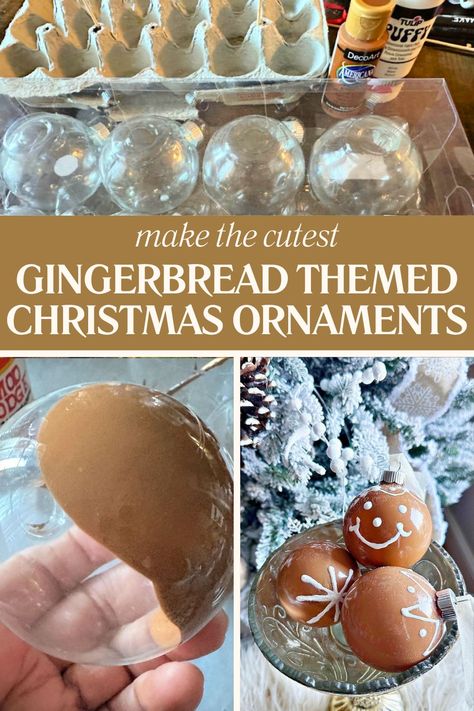 Adorable DIY Gingerbread Christmas Tree Ornaments Gingerbread Man Ornaments Diy, Gingerbread Christmas Tree Ideas, Diy Gingerbread Ornaments, Gingerbread Ornaments Diy, Gingerbread Diy Crafts, Diy Puffy Paint, Diy Gingerbread, Gingerbread Christmas Tree, Gingerbread Diy