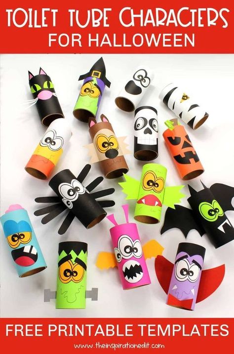 Halloween Tube Crafts, Toilet Paper Rolls Halloween Crafts, Spooky Disco, Dracula Doll, Zombie Crafts, Halloween Toilet Paper, Porta Halloween, Crafts For Halloween, Mummy Crafts