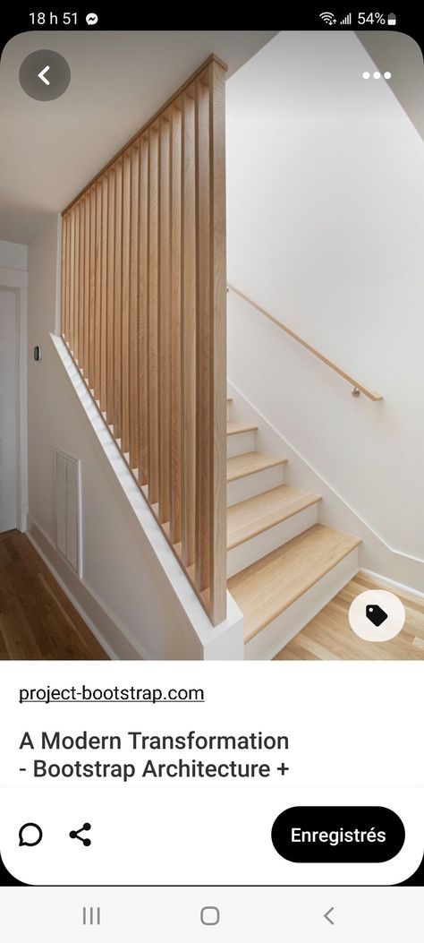 Stairs Slat Wall, Slat Wall Stairs, Slatted Staircase, Slatted Walls, Basement Staircase, Centre Table Living Room, Farmhouse Shelves Decor, Staircase Railing, Staircase Railing Design