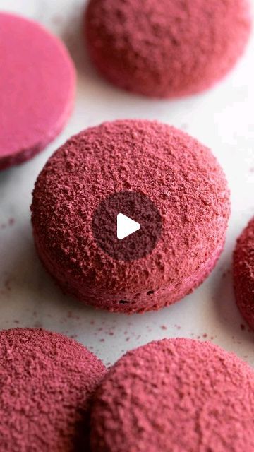 Megan Knudsvig | The White Whisk on Instagram: "LOVING this velvet macaron finish technique! Yet another way to use up a batch of macawrongs 👌🏼Credit to Kayla from @loveandfrostingco for coming up with this genius idea! 

Process:
Find previously baked Macaron shells in the closest shade possible, grind them up in the food processor, and sift onto piped shells while they're still tacky. Bake as usual! 

#velvetmacarons #frenchmacarons #macaronlove #macaronphotography #macawrongs" Christmas Bakes, French Macarons, Food Processor, Christmas Baking, Macarons, The White, Food Processor Recipes, Shells, Velvet