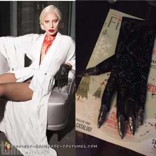 Lady Gaga Ahs Hotel Outfits, The Countess Costume, Lady Gaga Countess, Countess Costume, The Countess Ahs, Lady Gaga American Horror Story, American Horror Story Costumes, White Satin Robe, Blonde Halloween Costumes