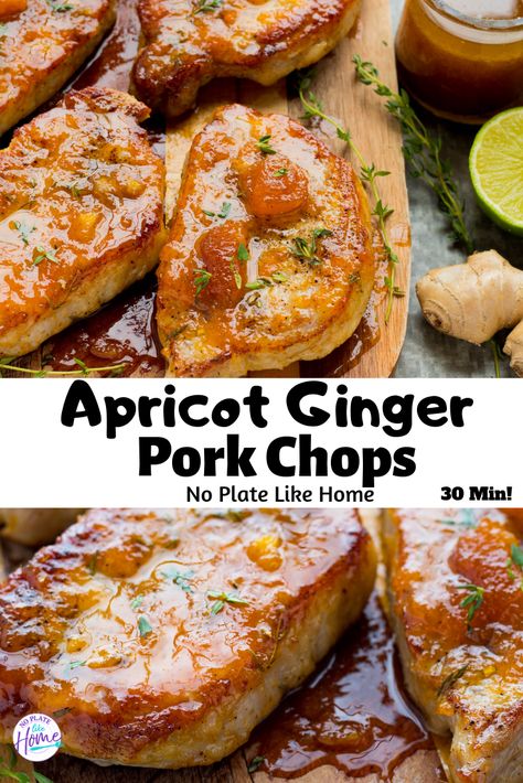 Pork Chop Apricot Preserves, What To Make With Apricot Preserves, Pork And Apricot Recipes, Apricot Pork Chops Crock Pot, Pork Chops With Apricot Preserves, Recipes Using Apricot Preserves, Pork Chop Recipes With Fruit, Recipes With Apricot Preserves, Recipes With Apricots