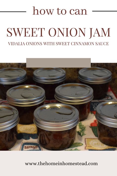 Sweet Onion Jam Recipe, Canning Caramelized Onions, Canning Onion Jam, Onion Jam Recipe Canning, Onion Preservation, Garlic Jam Recipe, Sweet Onion Jam, Garden Canning, Onion Jam Recipe