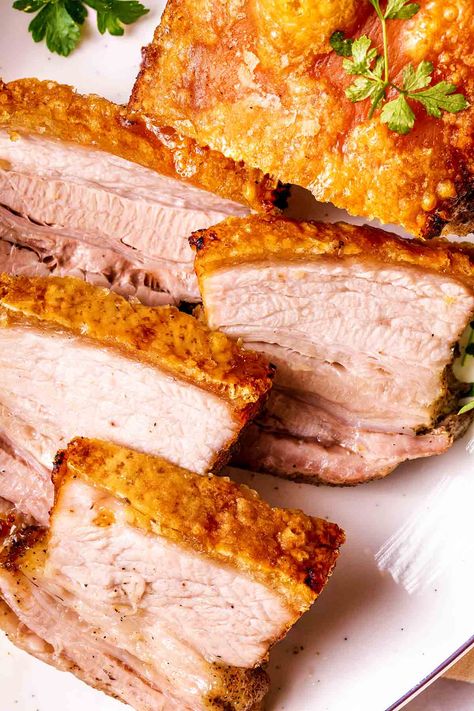 Crispy Pork Belly Crisp Pork Belly, How To Cook Pork Belly In Oven, How To Make Pork Belly, Baked Pork Belly Recipes, Skinless Pork Belly Recipe, Salt And Pepper Pork, Pork Belly Recipes Easy, Pork Belly Recipes Crispy, Pork Belly Strips