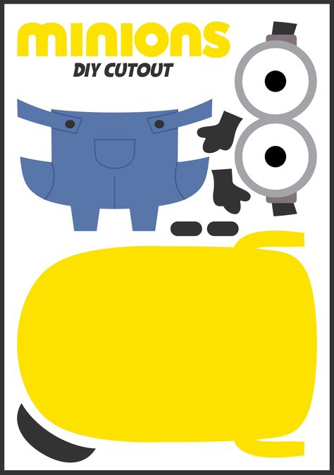 DIY Minion Cutout Projects Minion Patterns Free, Minion Toilet Paper Roll Craft, Minion Tent Decoration, Printable Minions Free, Minion Themed Football Posters, Minions Diy Crafts, Minion Red Ribbon Week Door, Minion Birthday Party Decorations Free Printable, Trunk Or Treat Ideas Minions