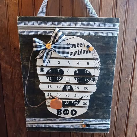 How fun is this Halloween count down calendar. $15.00 Count Down Calendar, Halloween Countdown Calendar, Halloween Countdown, Countdown Calendar, 9 And 10, Halloween, 10 Things, Quick Saves