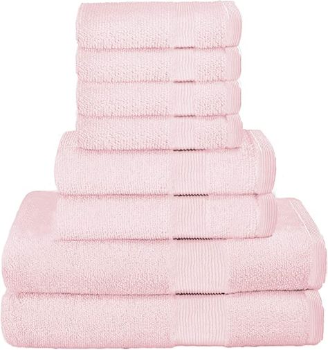 Only $22.54! High quality bath towels! 2 Bath Towels 27x54, 2 Hand Towels 16x28 and 4 Washcloths 13x13 - Ultra Soft Highly Absorbent Machine Washable Hotel Spa Quality - Pink #ad #amazon #amazonprime #prime #primeday #amazonfinds #amazonfind #amazontrend #trend #trending #popular #new #favorite #favoritepin #pinterest #pinterestinspo #pinterestfind #pinterestinspiration #idea #ideas #college #dorm #bathroom #summer #summerfinds #june #july #august #pin #lifestyle #instagram #follow #towels #pink Purple Towels, Pink Towels, Sewing Furniture, Bath Towels Luxury, Barbie House, Pink Brand, Everything Pink, Soft Towels, Bath Towel Sets