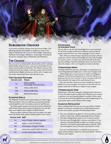 Dnd Sorcerer Subclasses, Sorcerer Origins, Dnd Sorcerer, Dnd Subclasses, D D Races, D D Classes, Dnd Classes, Dnd Homebrew, Dungeons And Dragons Classes