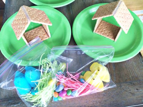 Peep Houses Easter, Peeps Houses For Easter, Peep Houses, Easter Egg Hunt Activities, Decorating Gingerbread Houses, Office Morale, Easter Gingerbread House, Emma Claire, Peeps Crafts